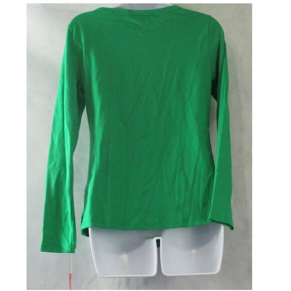 Family Pajamas Women's Pajama Top, Green Christmas Nutcracker, XS - Picture 2 of 2